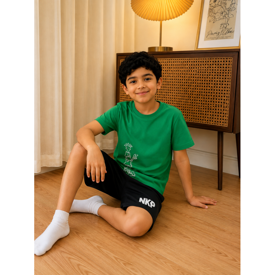 Boys pajama set 7up dark green