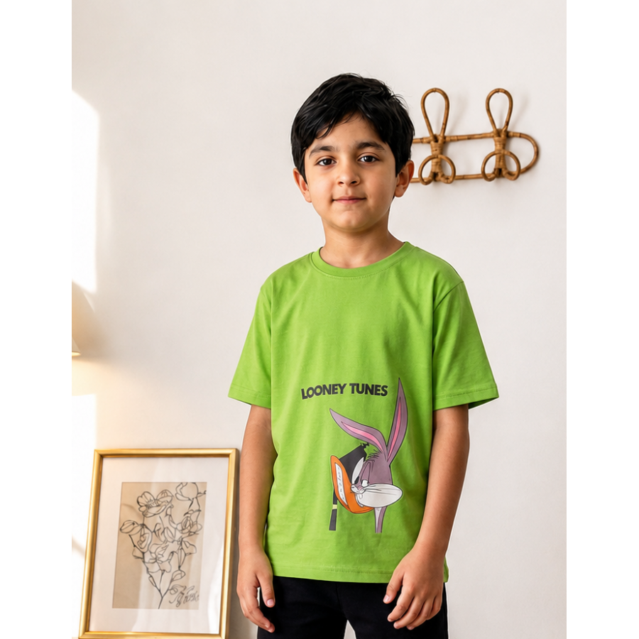 Boys T-shirt bugs bunny light green