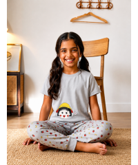 Girls pajama maroco grey