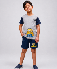 Boys Pajama minions Grey & blue